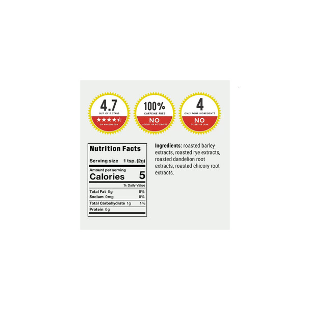 Dandy Blend Organic Instant Herbal Beverage Ingredients | Optimize Nutrition