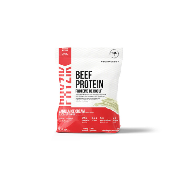 Schinoussa Phyzik Beef Protein 2lb Vanilla | Optimize Nutrition