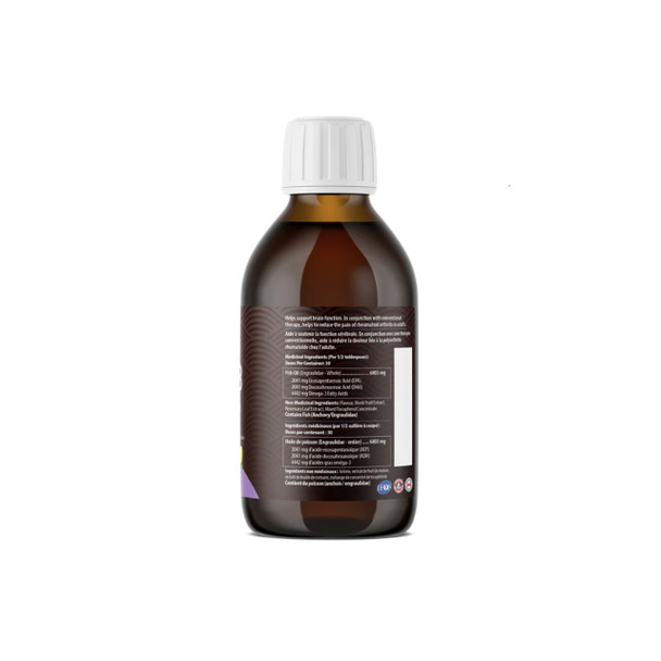Aqua Omega Omega-3 Balanced Arthritis & Brain Support 225ml Lemon Ingredients | Optimize Nutrition