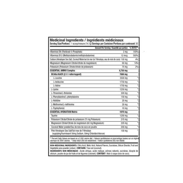 ANS Quench EAA Essential Aminos + Electrolytes 90 Serving Nutrition Facts | Optimize Nutrition