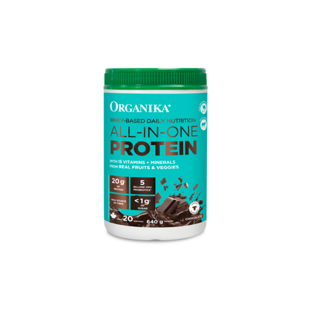 Organika All-In-One Whey Protein 640g Chocolate | Optimize Nutrition