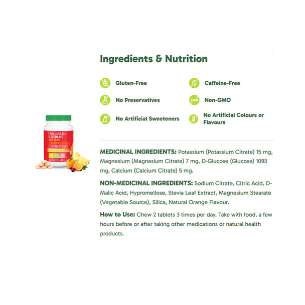 Organika Electrolyte Salt Tabs Ingredients | Optimize Nutrition