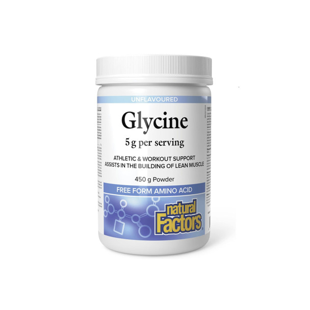 Natural Factors Glycine Powder 450g | Optimize Nutrition