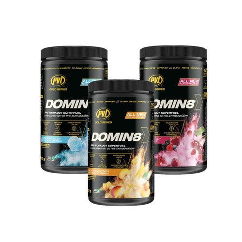 PVL DOMIN8 PreWorkout Superfuel 520g Optimize Nutrition