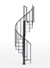 Hayden Black 3'6" Steel Spiral Stair Kit