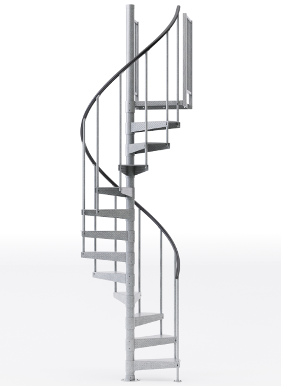 Reroute Galvanized 3 6 Steel Spiral Stair Kit Mylen Stairs