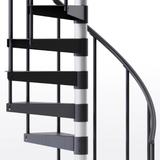 Reroute Black 3'6" Steel Spiral Stair Kit