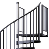 Reroute Black 5' Steel Spiral Stair Kit