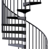 Reroute Black 5' Steel Spiral Stair Kit