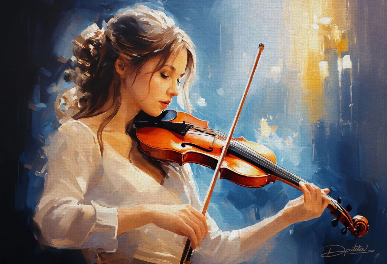 Buy Melodic Harmony (PRT16744108833) Canvas Art Print 36in X 25in