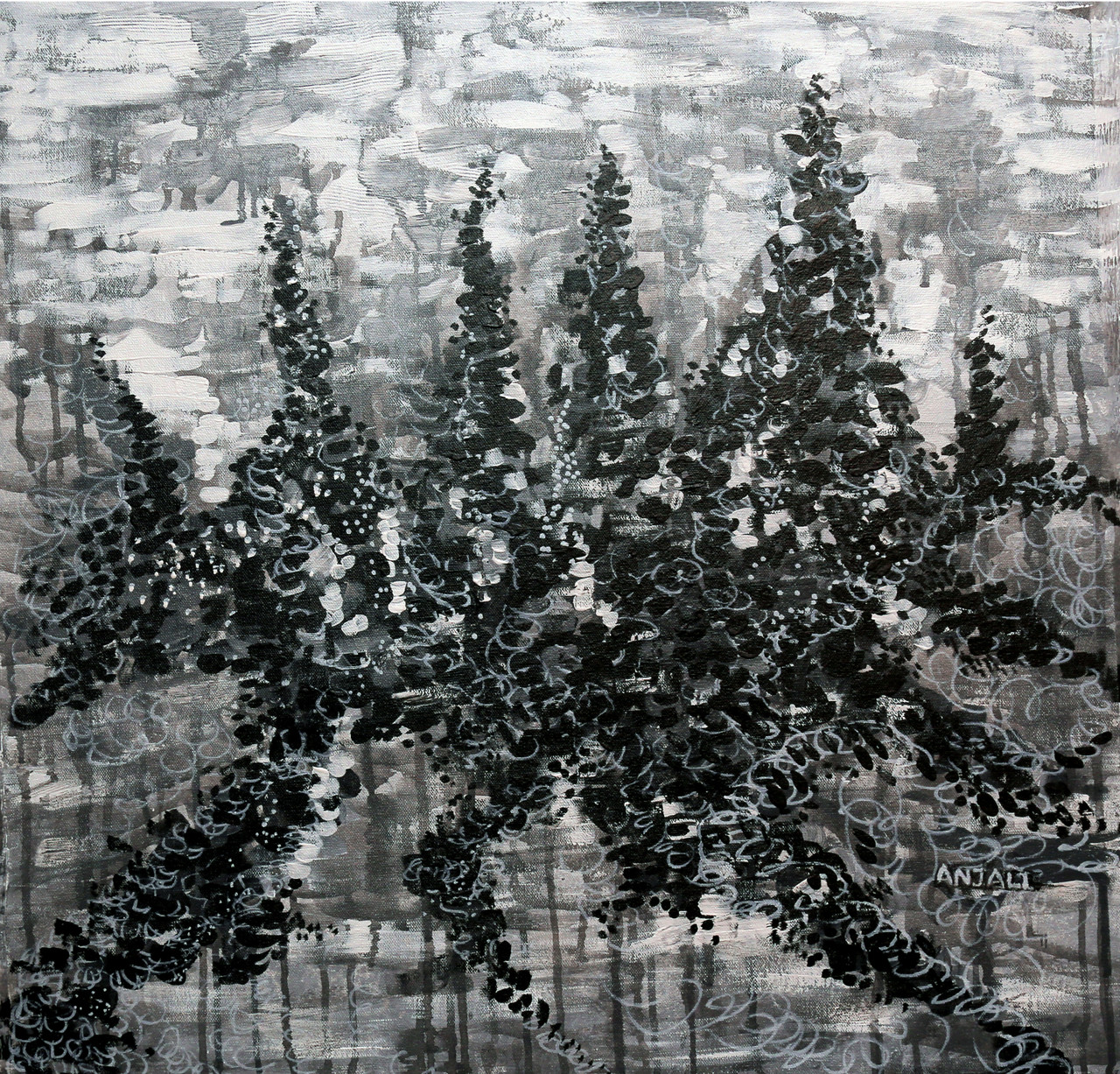 Buy Bleak Handmade Painting by ANJALI LALL ROY. CodeART_9064_75560