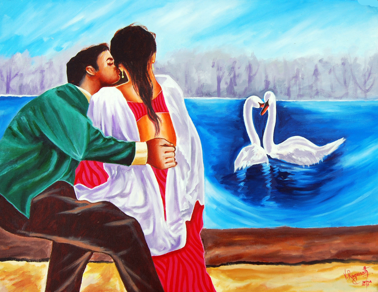 Buy LOVE UNDEFINED Handmade Painting by RAGUNATH VENKATRAMAN. Code ...