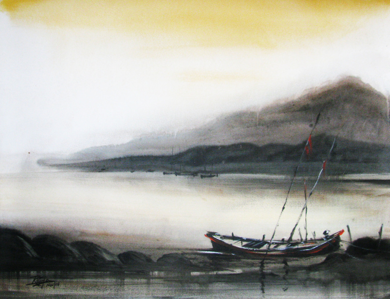 Buy Voyage 02 Handmade Painting By Rituja Gayen Code