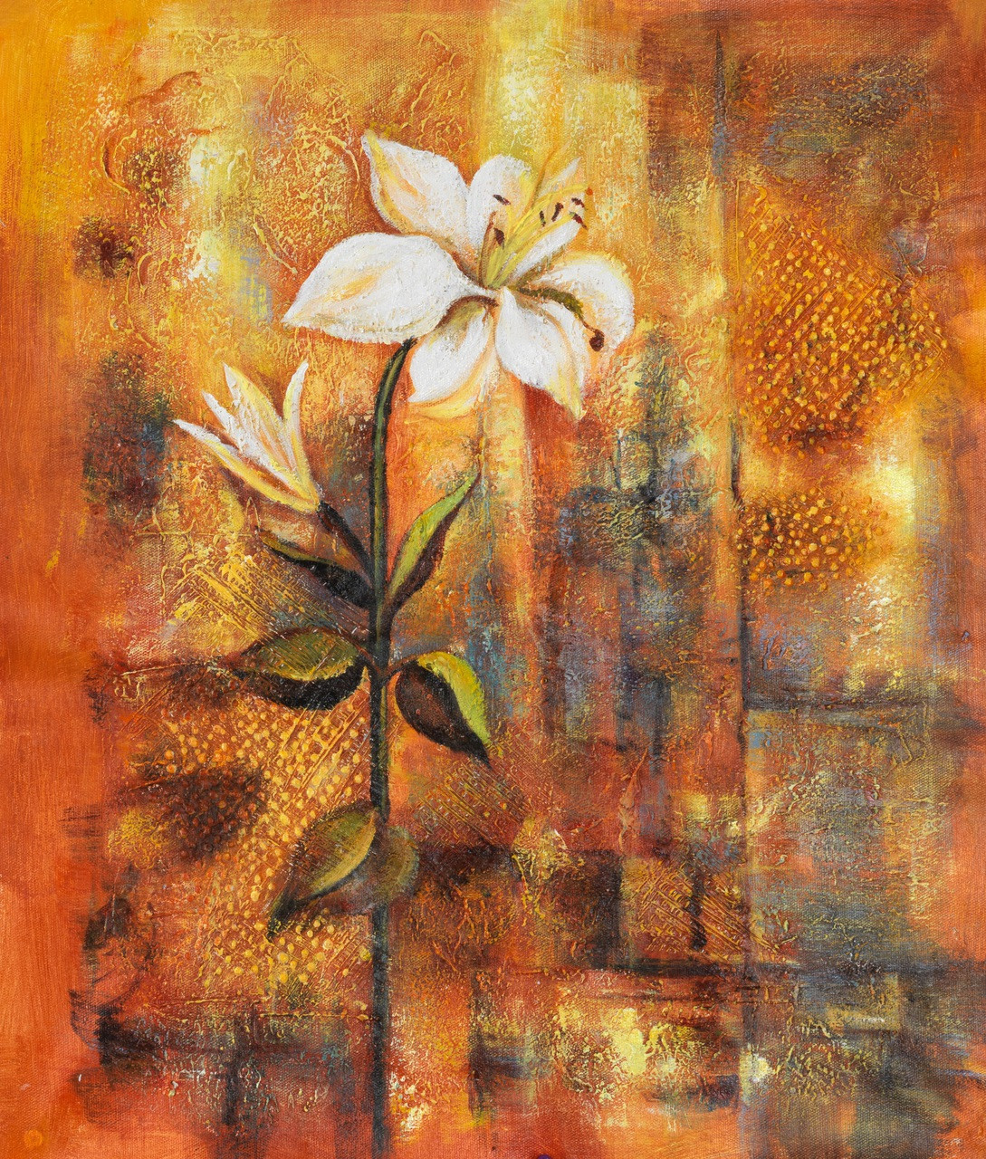 Buy Beautiful Flower Handmade Painting by Community Artists Group ...