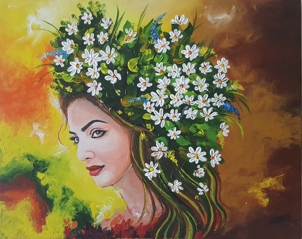 Buy Natural Beauty Handmade Painting by Asha Suresh. Code ...