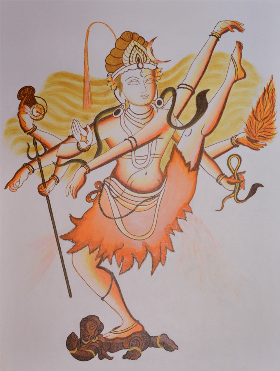 Buy shiv tandav Handmade Painting by Bobby Bangalore. Code ...