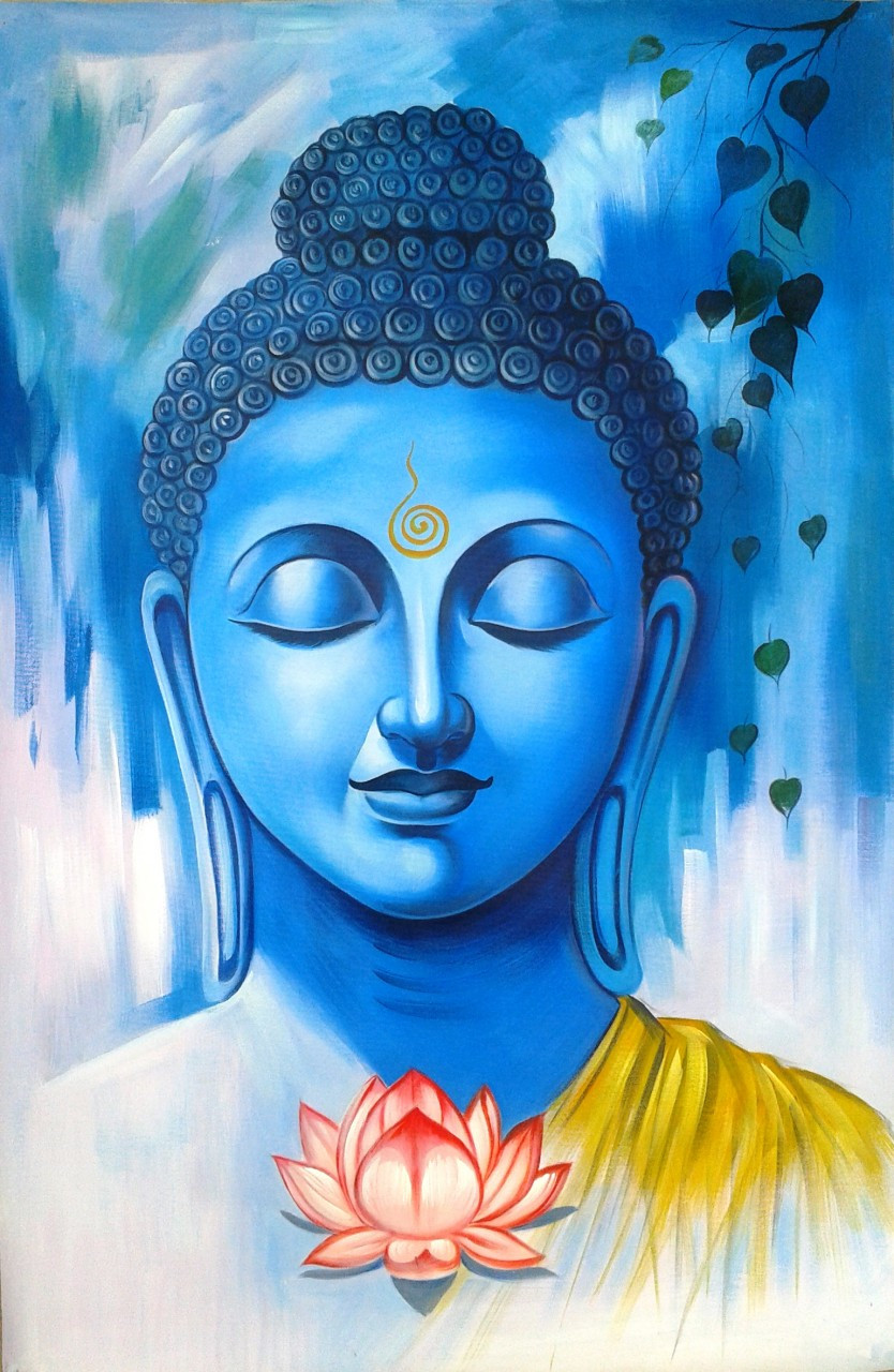 Great Buddha01 - 24in X 36in,ART_RHKA01_2436,Acrylic Color,Canvas ...