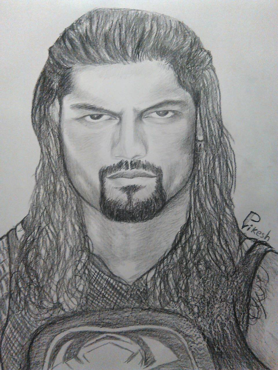 How to Draw Roman Reigns from WWE  DrawingNow