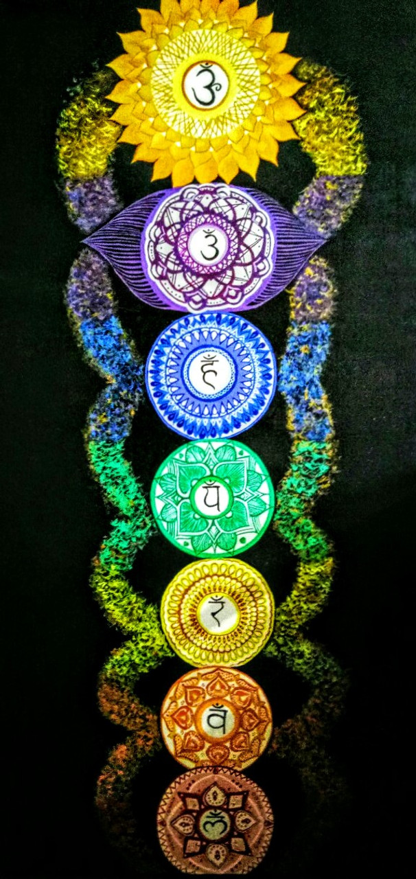 Buy Seven Chakras Handmade Painting By Reema Jaiswal Code