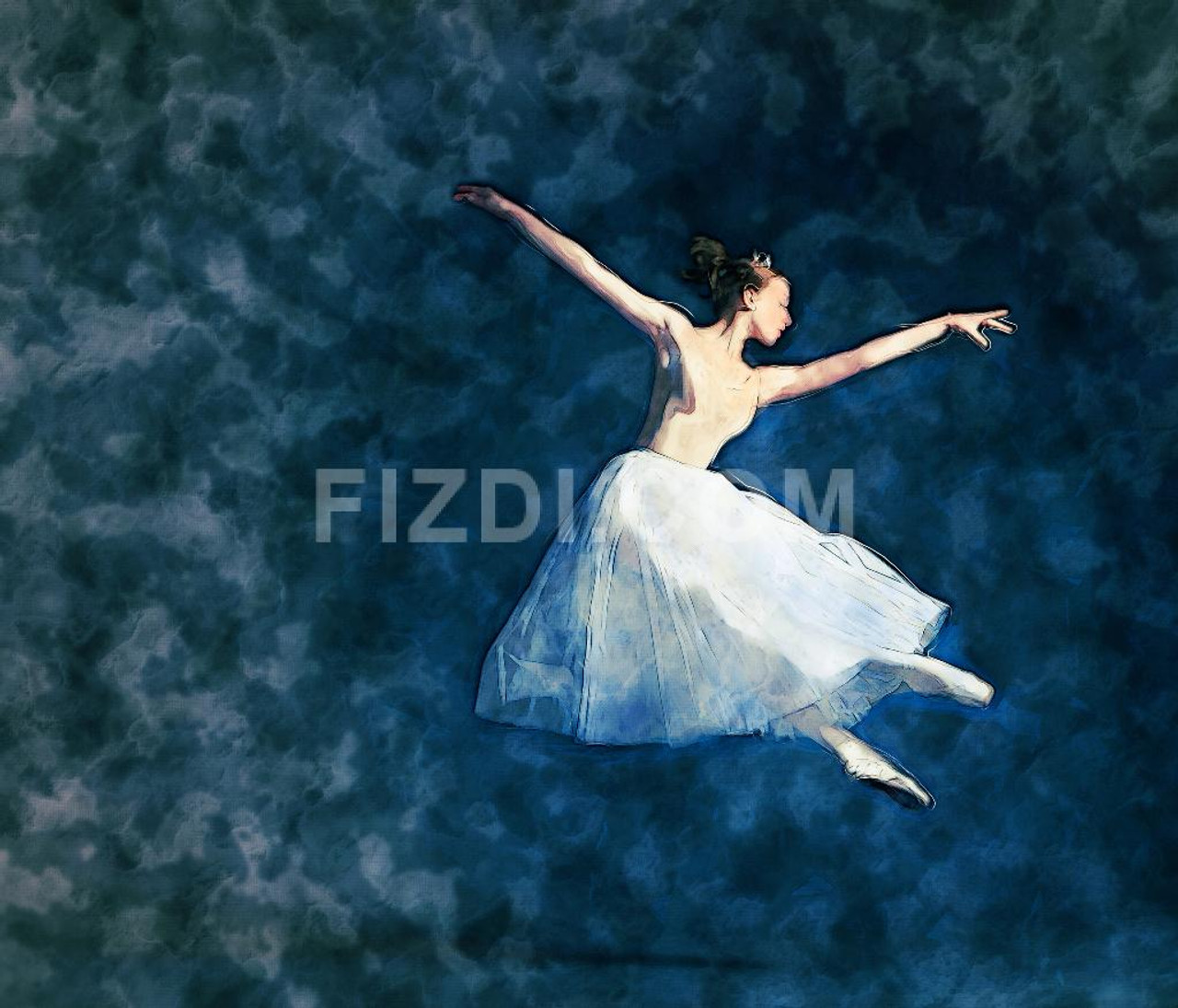 Shop Young Ballerina Dancer 1 Prt 46 Canvas Art Print 25in X