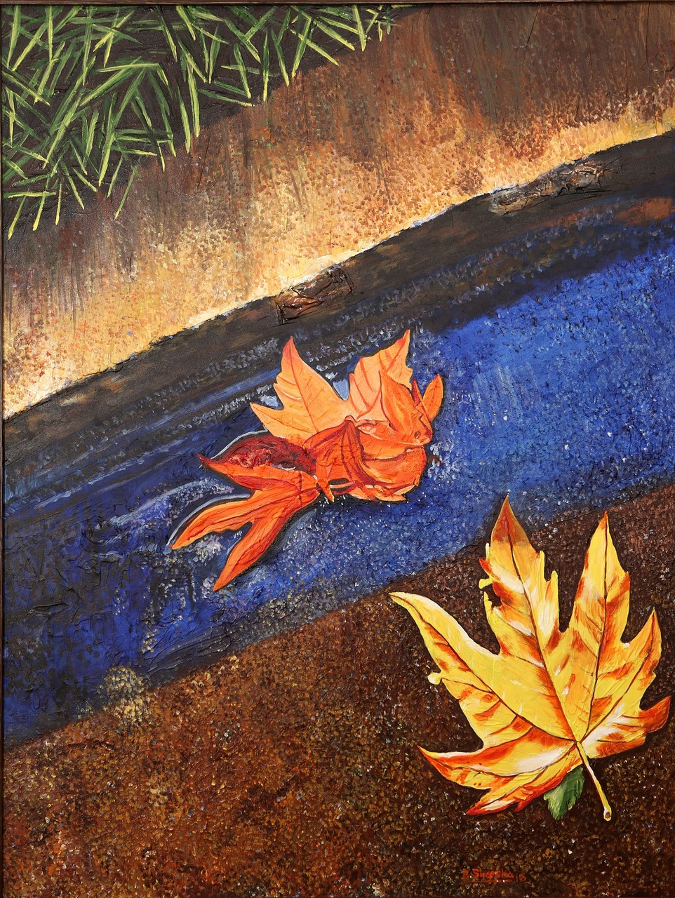 Buy Kashmir Chinar Handmade Painting By Srinivas B Sireesha Code
