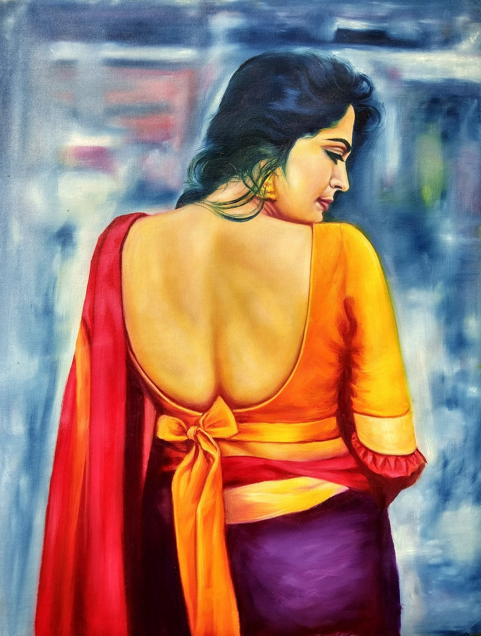 Indian Women Oil Painting Wallpapers - Wallpaper Cave