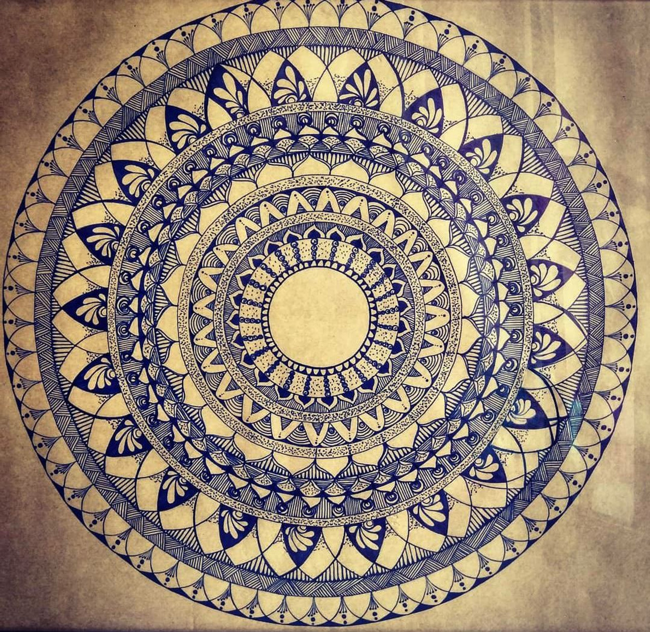 Buy Mandala Art Handmade Painting by Shubhra Poddar. Code:ART_4710