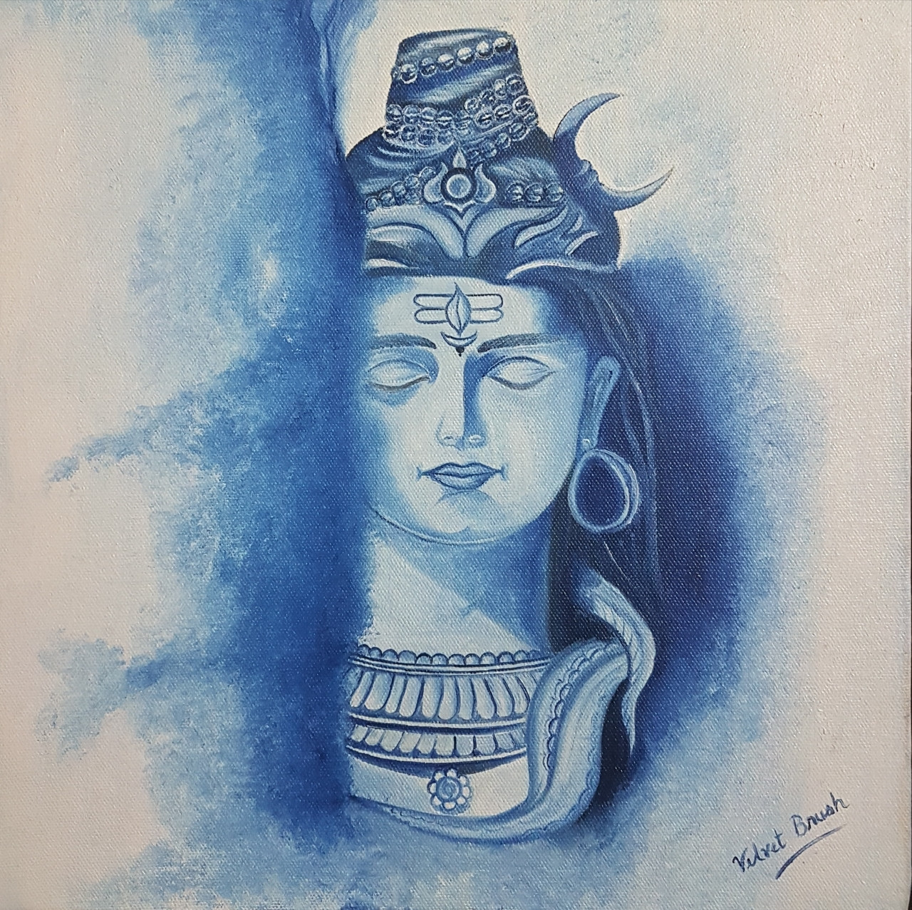 Buy Shumbho Mahadeva Handmade Painting by Indu P K. Code ...
