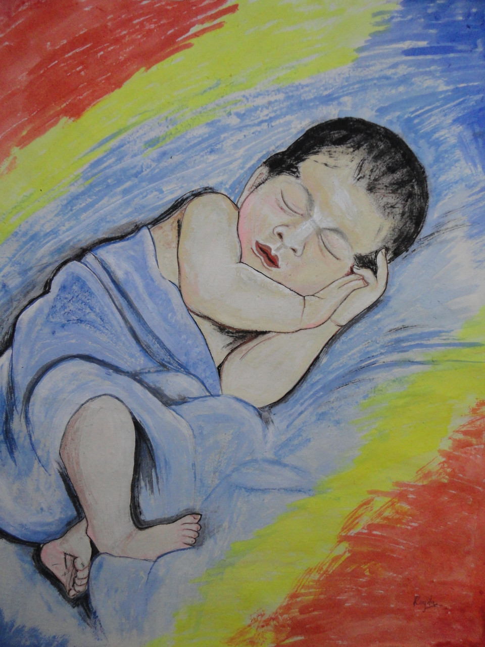 Buy Baby Handmade Painting By Ranjita Panda Code Art 4741 28333 Paintings For Sale Online In India