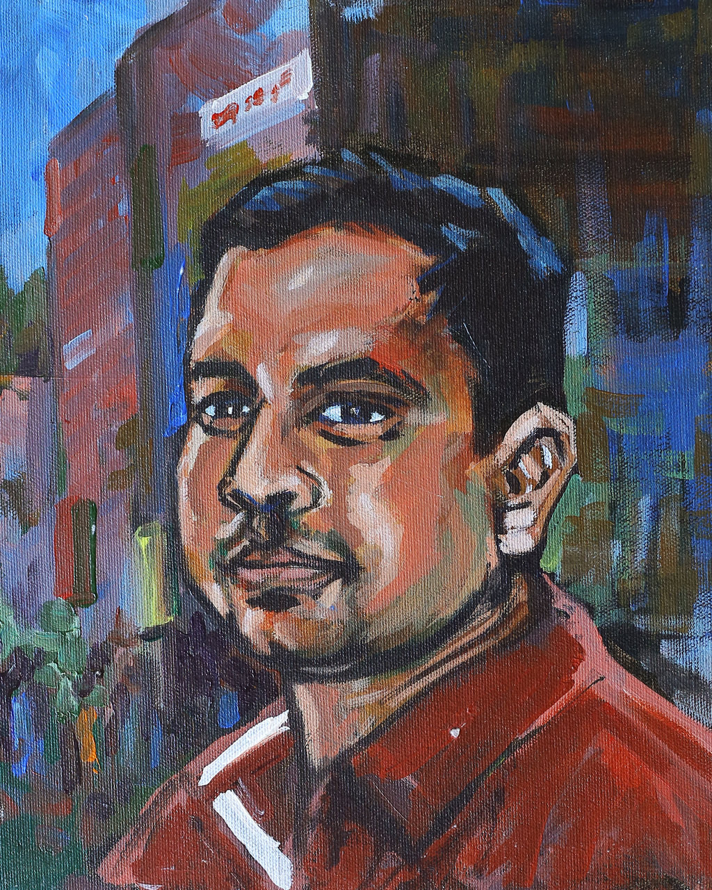 Buy portrait of Nathan-an Indian man Handmade Painting by REJEESH ...