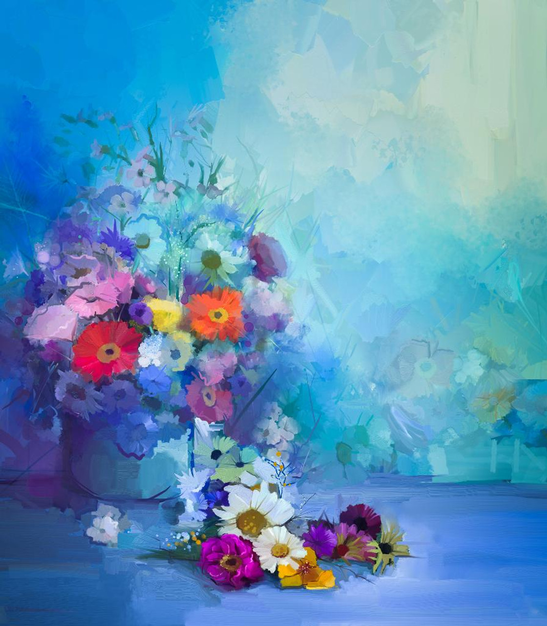 Shop Beautiful Bunch Of Flowers In Vase (PRT_864) - Canvas Art ...