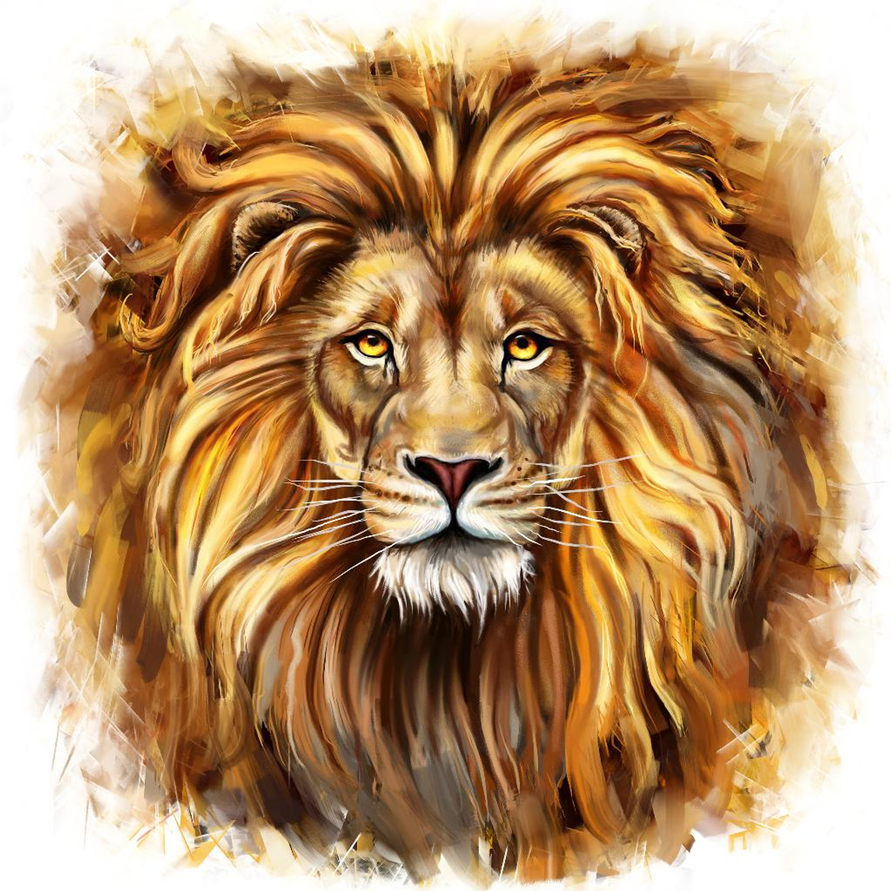 Shop Mighty Lion - Art Print - 28in X Canvas Art Print Online