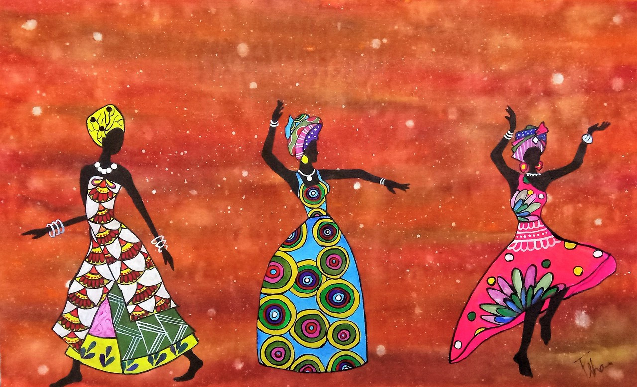 Buy African Art Handmade Painting by PRAGYA SHARMA. CodeART_6197_35773