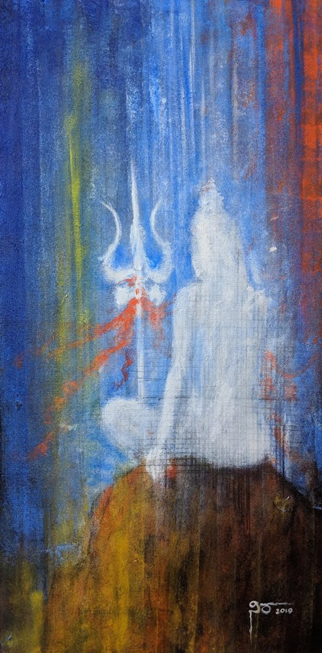 Buy Lord Shiva Handmade Painting by RAMAKRISHNA NIMMARAJU. Code ...