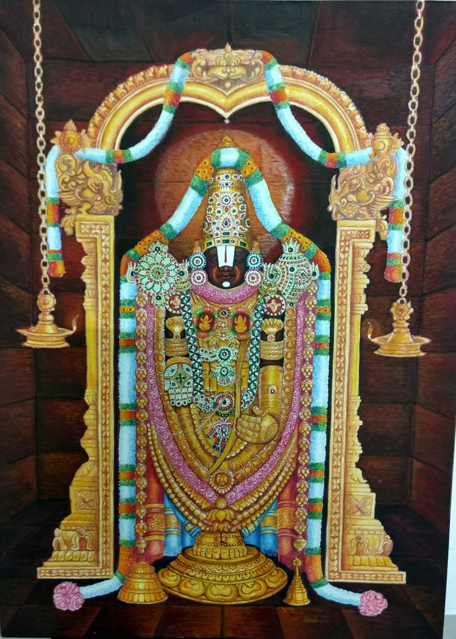 Buy Lord Balaji hand painted Handmade Painting by GEETHA KANCHI ...