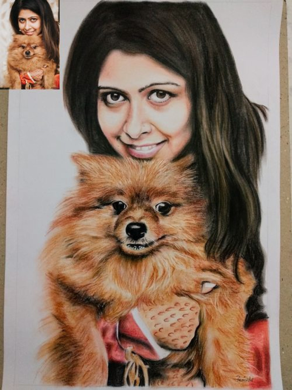 Colour pencil drawing  Online colour pencil portrait  colour pencil sketch  Color pencil art  onlineframing