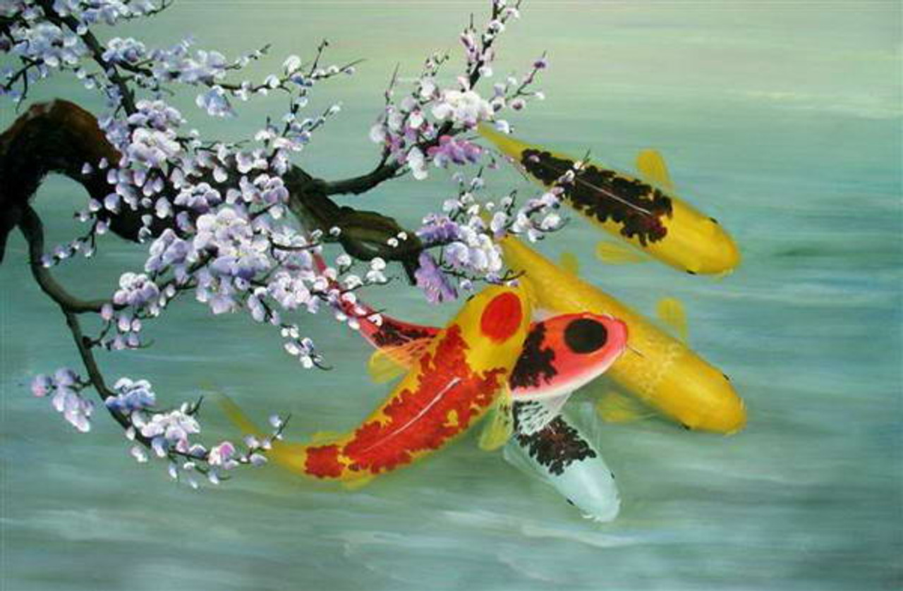 Buy Feng Shui Koi Fish By Community Artists Group Rs 8990 Code Rtcse 95 3624 Shop Art Paintings Online In India