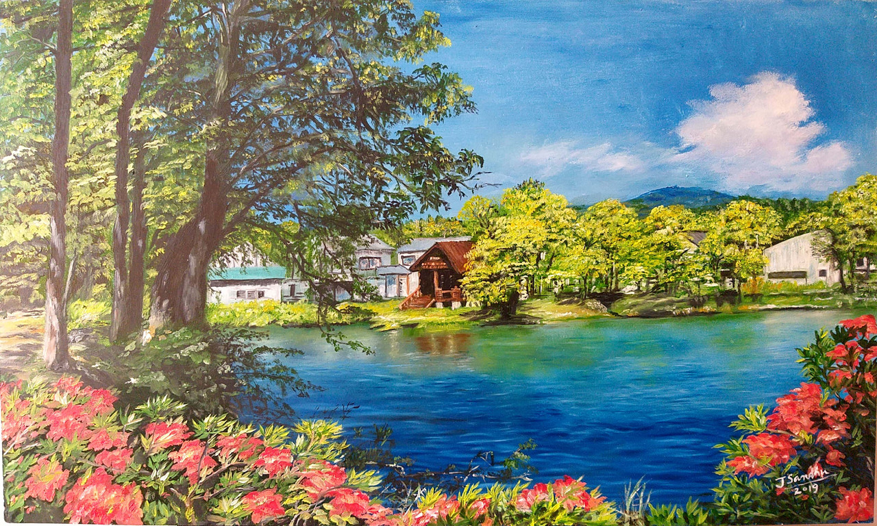 Buy A Beautiful Day Handmade Painting by J SANDHU SANDHU. Code ...