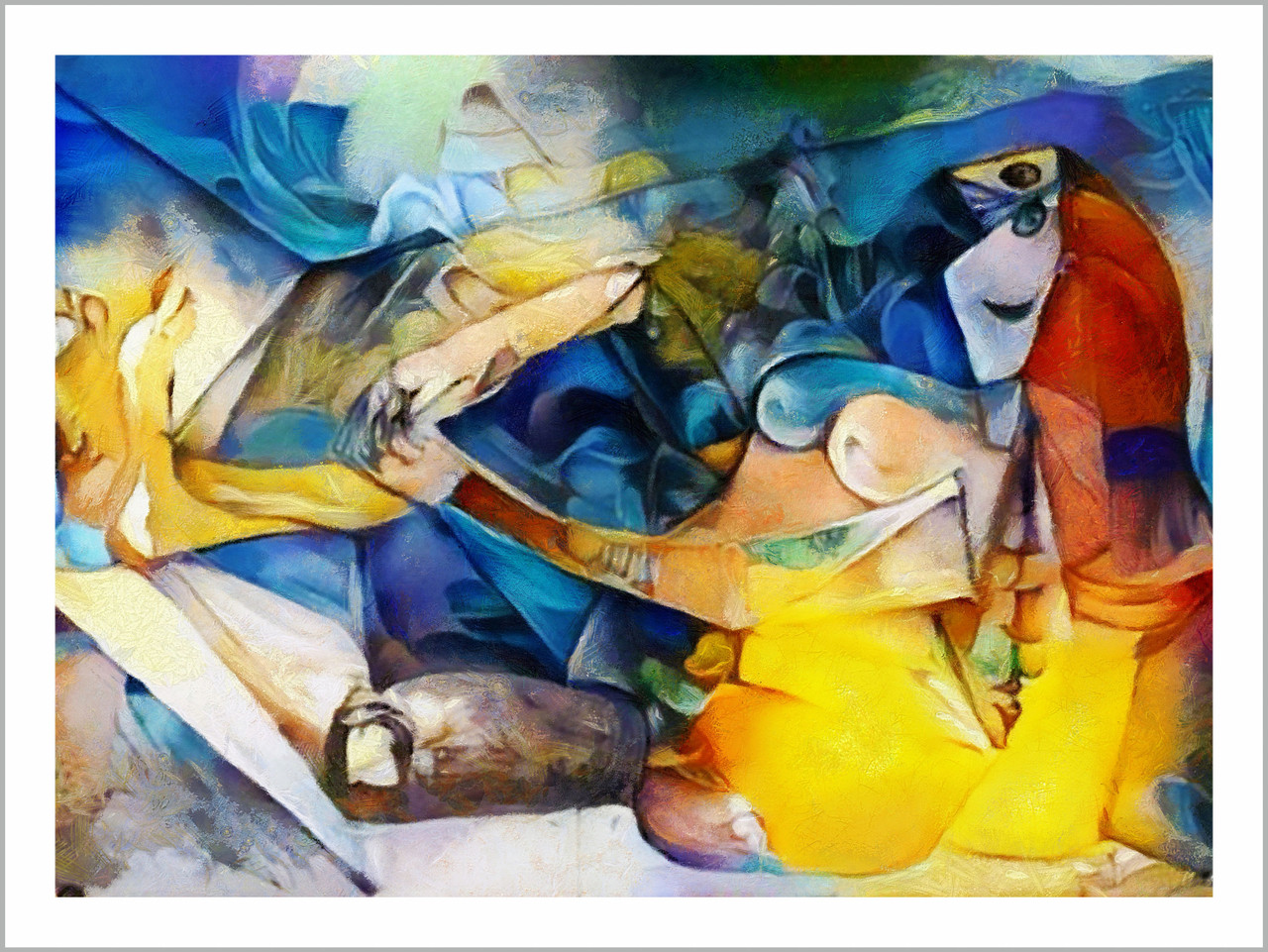 Buy Abstract Life Through Canvas Eco Friendly Odorless