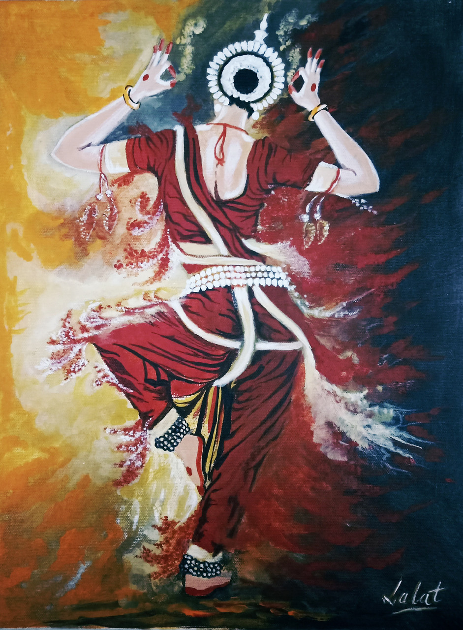 Buy Indian Classical Dance Odissi Handmade Painting By Lalat