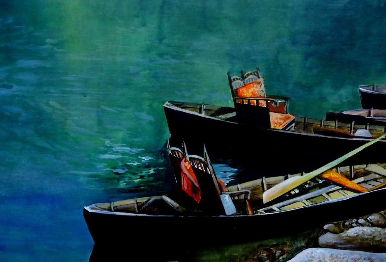 Buy The raft Handmade Painting by SAMIKSHA SINGH. Code:ART_30_46832 ...