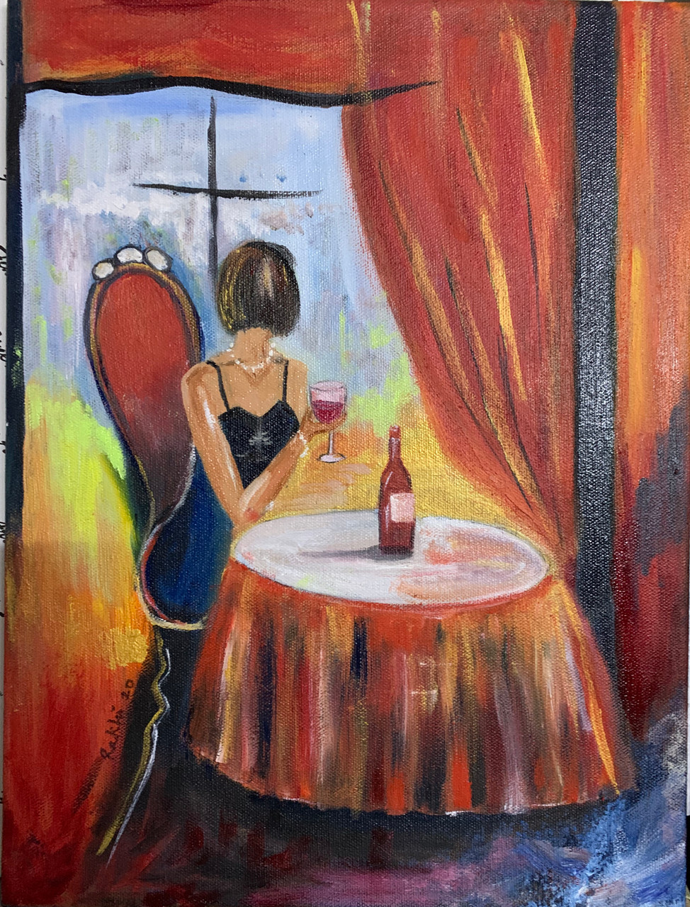 Buy Cheers In Your Name Handmade Painting By Rakhi Singh Code