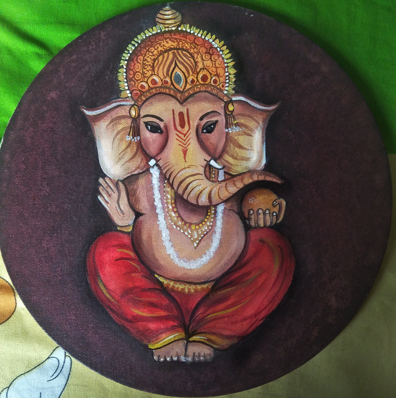 Buy Ganapathi painting Handmade Painting by ANSHIMA MURALI. Code ...