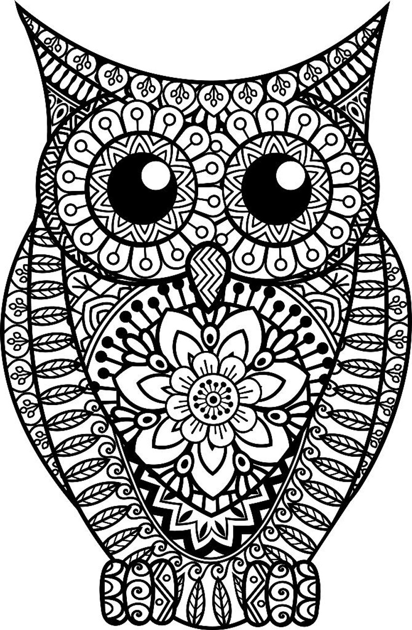 Shop Owl Zentangle (PRT_4290) - Canvas Art Print - 14in X 22in ...