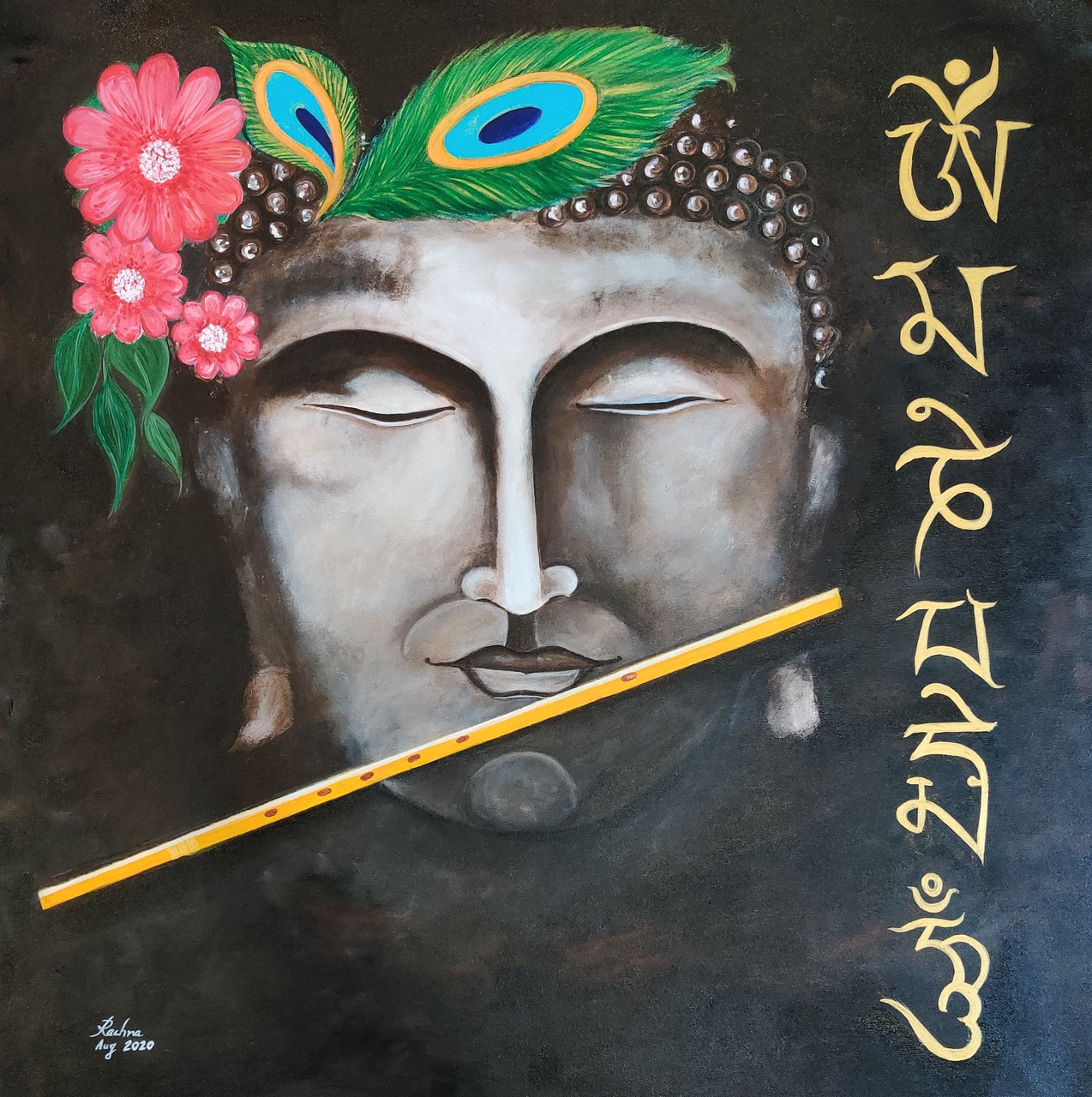 Buy Buddh Krish Handmade Painting by ALEKHYA. Code:ART_7851_54209 ...