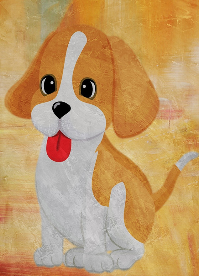 cute dog paintings