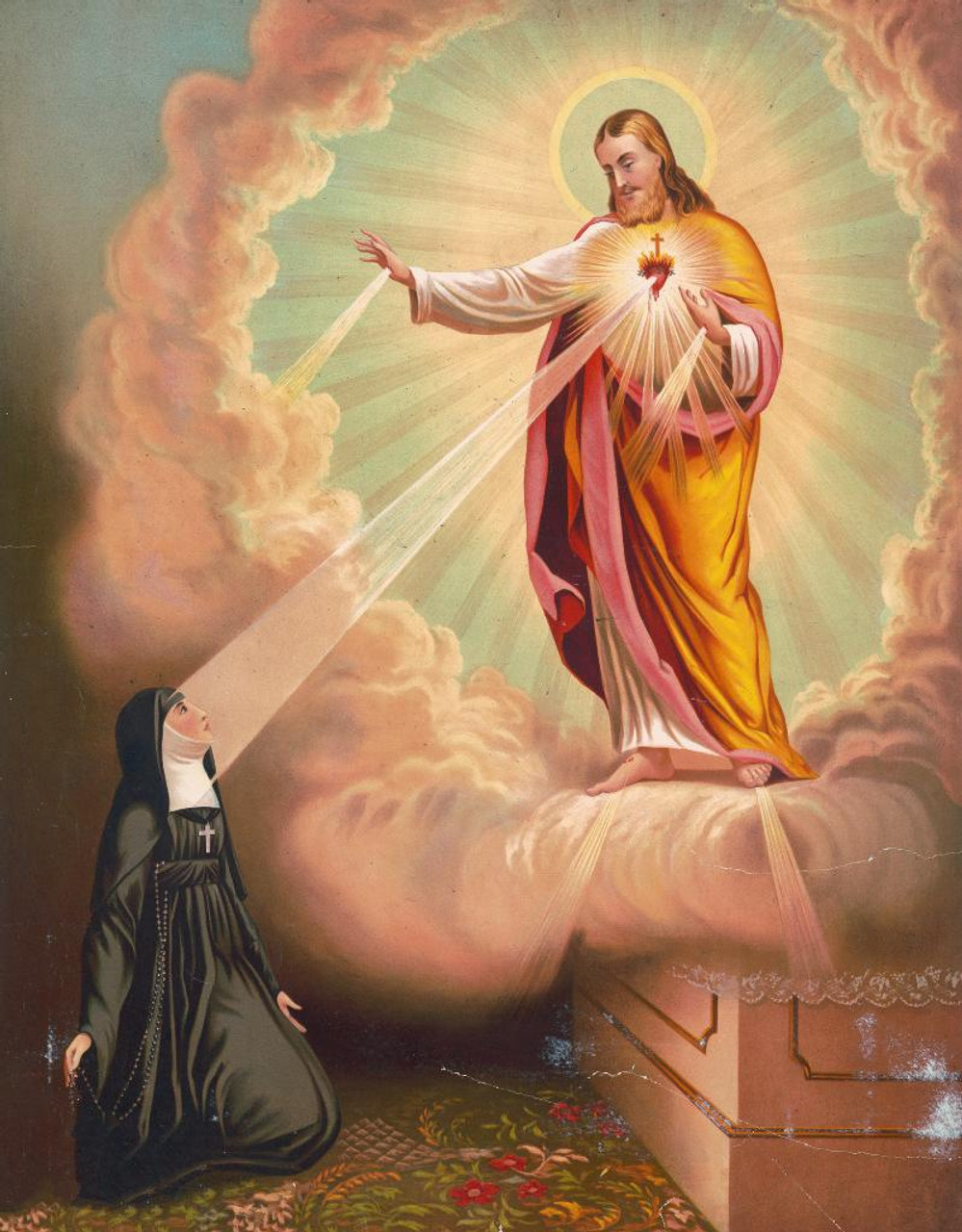 Shop Aparition, Sacred Heart Of Jesus (1883) (PRT_8518) - Canvas ...
