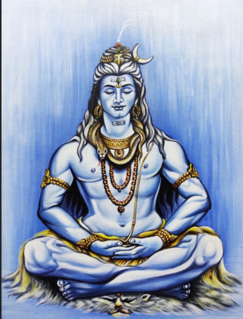 Buy lord Shiva paintings Shiva meditation paintings canvas ...