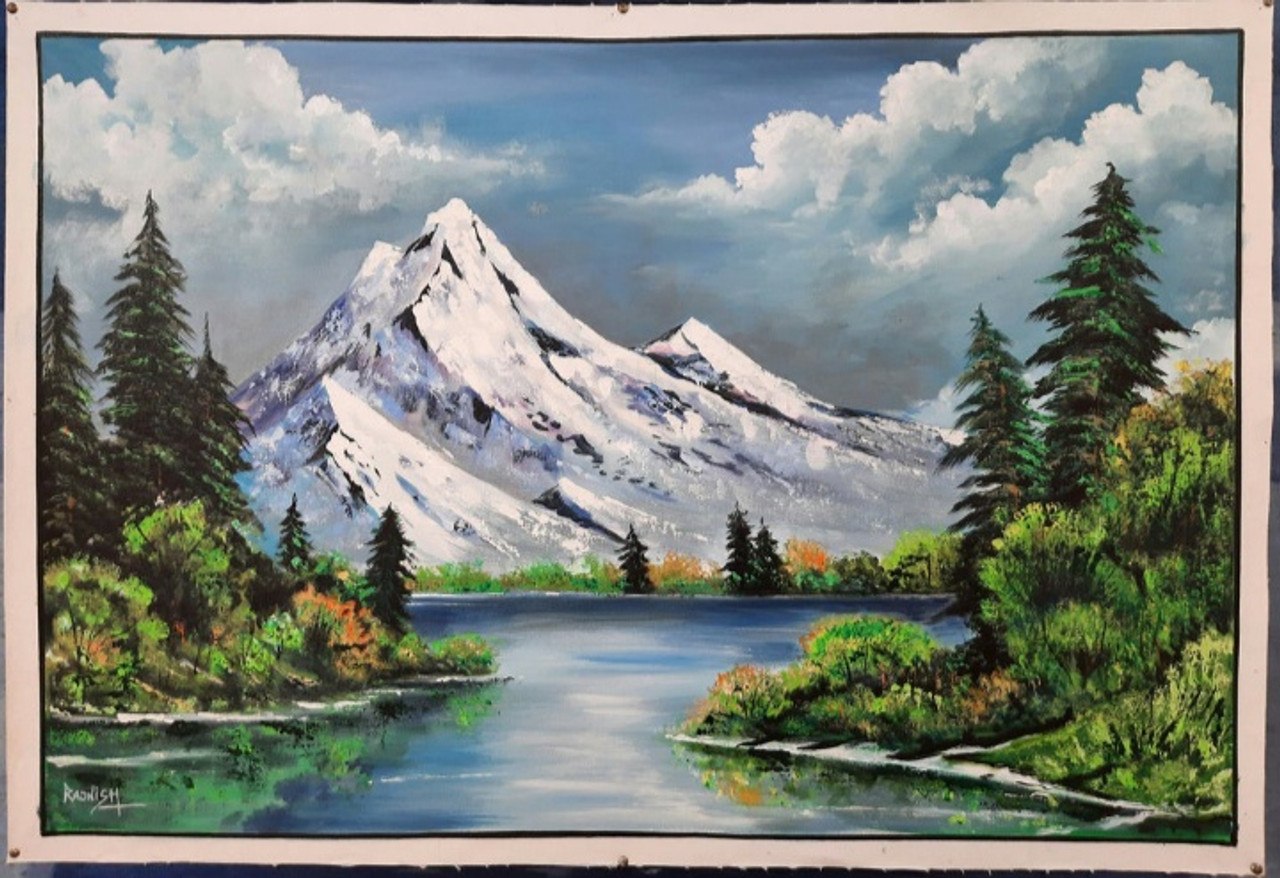 Buy Landscape Painting On Canvas Himalaya Painting Scenery ...
