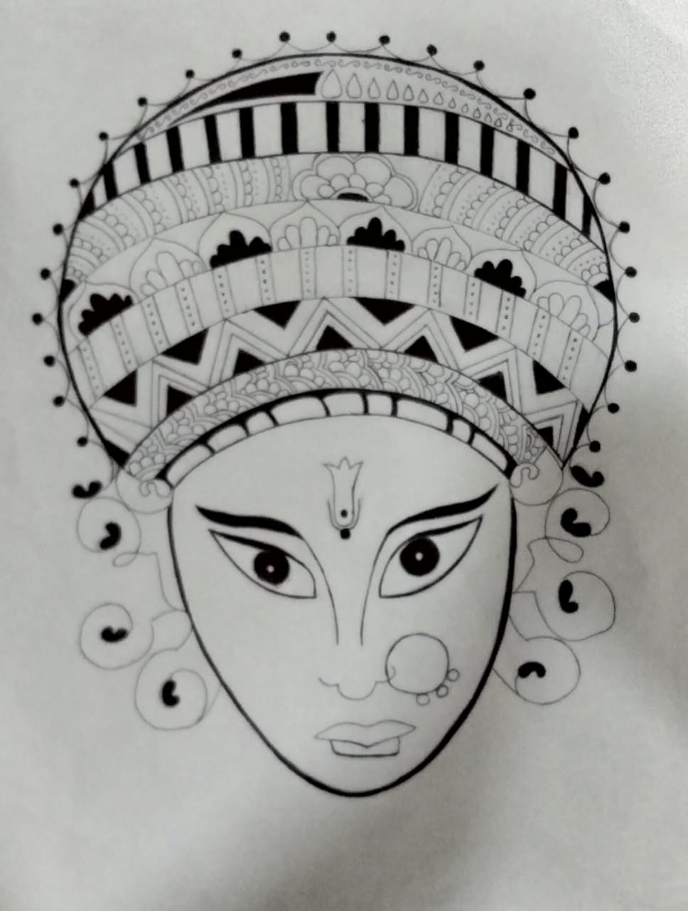 Durga Puja Ganesha How to Draw Drawing ganesha white pencil png  PNGEgg